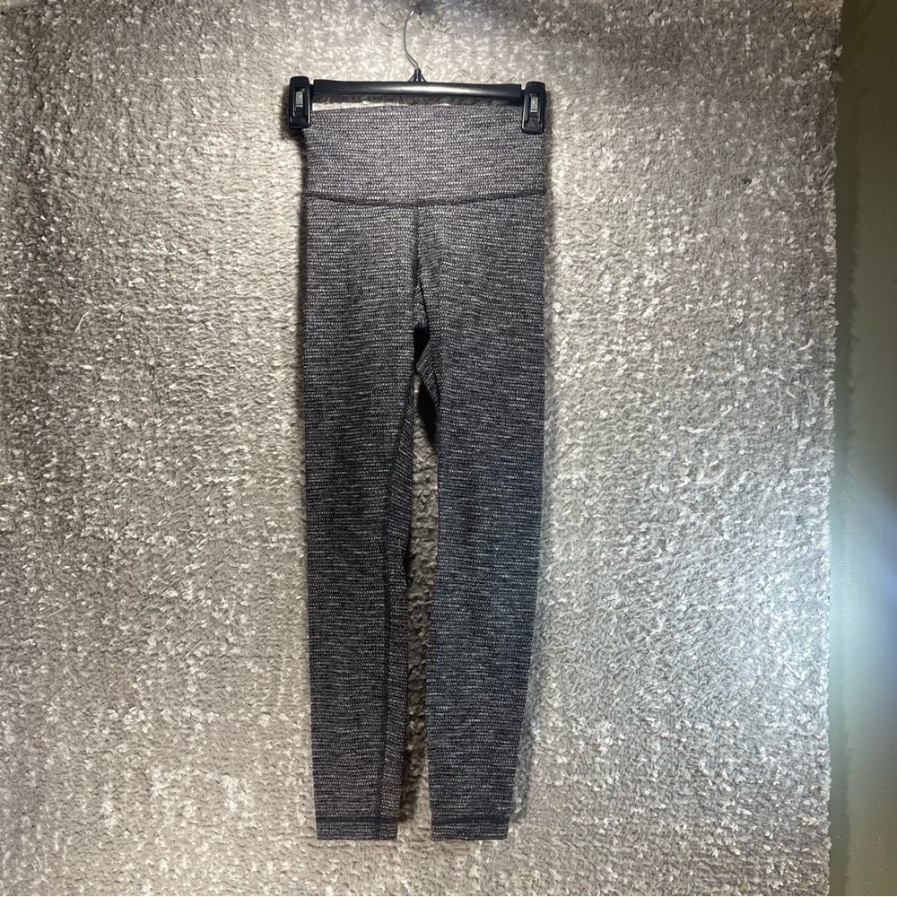 Lululemon Wunder Under Pant Coco Pique Women's Sz 4 25" Inseam Cozy